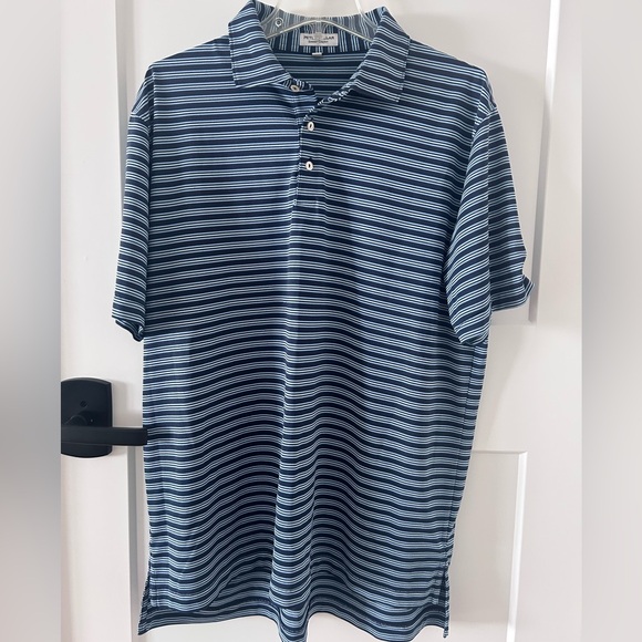 Peter Millar Other - Peter Millar Navy and White Striped Polo